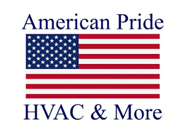 American flag with text.